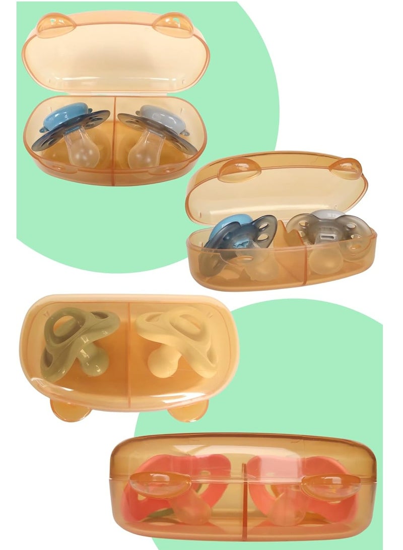 Loquat 2 Pacifier Transparent Case with Divider, Portable Baby Pacifier Holder, Travel Storage Box - Image 5
