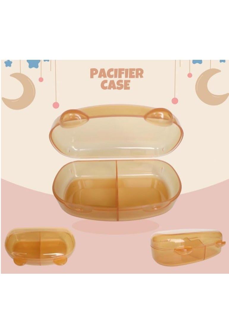 Loquat 2 Pacifier Transparent Case with Divider, Portable Baby Pacifier Holder, Travel Storage Box - Image 4