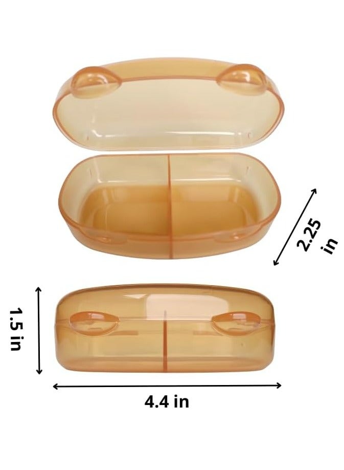Loquat 2 Pacifier Transparent Case with Divider, Portable Baby Pacifier Holder, Travel Storage Box - Image 2