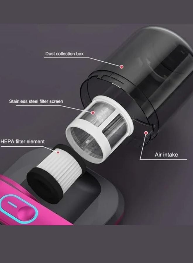 Rich Life Wireless Mini Anti-Mite Vacuum Cleaner – Portable Handheld UV Dust Mite Remover – USB Rechargeable Deep Mattress & Bedding Cleaner – Lightweight Acarid Vacuum for Home Hygiene - Image 5