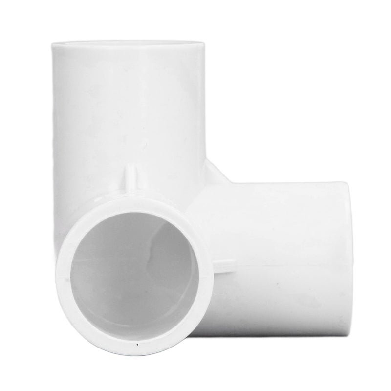 10PCS 3 Way Pipe Fittings PVC Plastic Right Angle Tee Corner Connector 20mm Inner Diameter White - Image 3