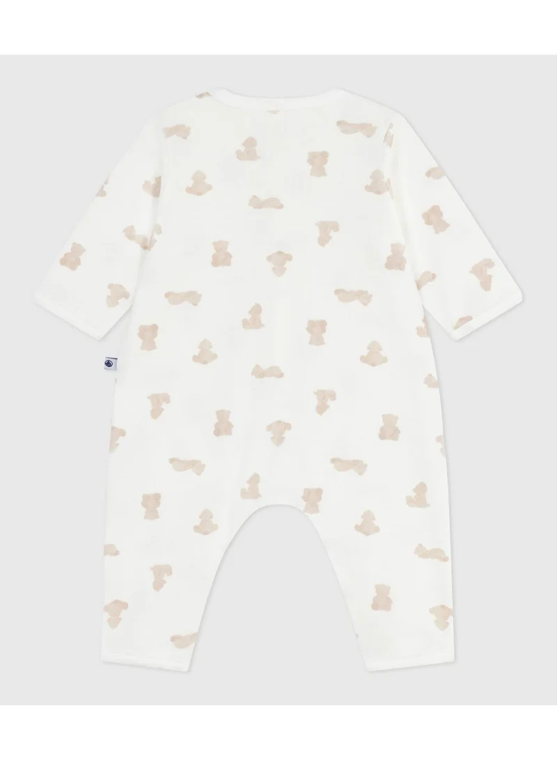 بيتي باتو Babies' footless bear-print cotton pyjama suit
