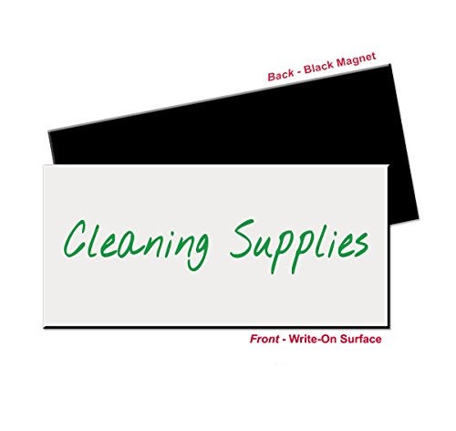 NapTags Write-On Magnetic Rack/Shelf Labels White 4 x 2/10/Pk - Made in The USA! - Image 2