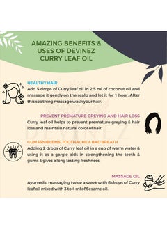 Devinez Curry Leaf Essential Oil, Kadi Patta, 100ml - 100% Pure, Natural & Undiluted in Anodized Aluminum Bottle for Acne, Irritated Skin, Aromatherapy, Massage, Dandruff Care, Natural Remedies - pzsku/ZDBB40FEEA1A9E9E86269Z/45/_/1738306612/2c76f8b3-3ad0-488a-b8e1-764d685fa697