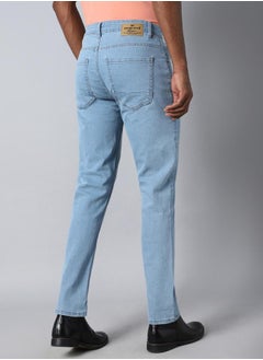 HIGH STAR Mid Rise Plain Regular Fit Jeans by Styli  - Image 3