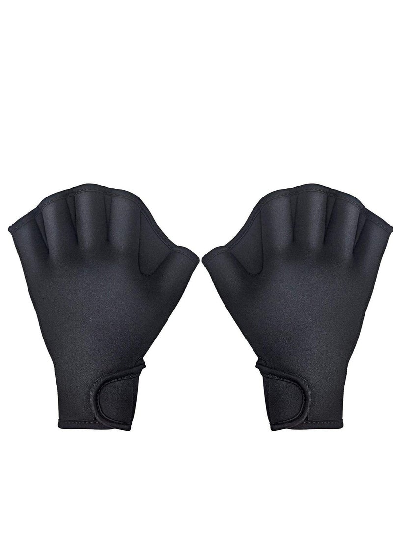Generic Aquatic Gloves For Helping Upper Body Resistance, Webbed Swim Gloves With Wrist Strap, Well Stitching, No Fading, Sizes For Men Women Adult Children Aquatic Fitness Water Resistance Training  - Image 1