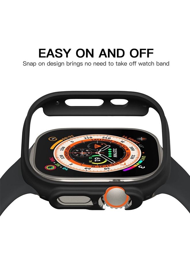 روك بو متوافق مع أبل ووتش سلسلة 8 سوبر هارد واقي من الصدمات الترا رقيقة تغطي كامل حافة متوافق مع سلسلة iWatch 8 ultra 49mm 1 حزمة - Image 4