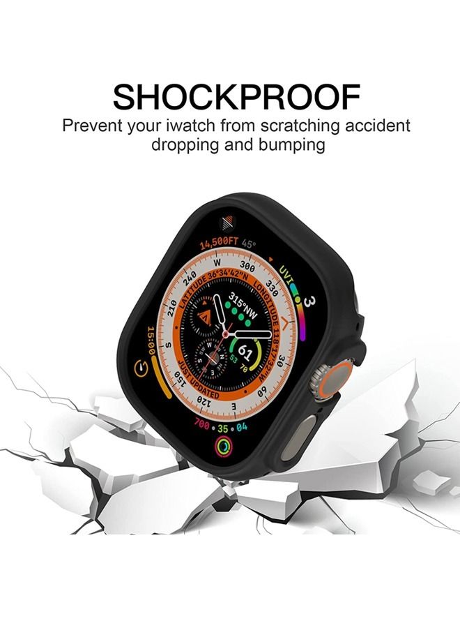 روك بو متوافق مع أبل ووتش سلسلة 8 سوبر هارد واقي من الصدمات الترا رقيقة تغطي كامل حافة متوافق مع سلسلة iWatch 8 ultra 49mm 1 حزمة - Image 2