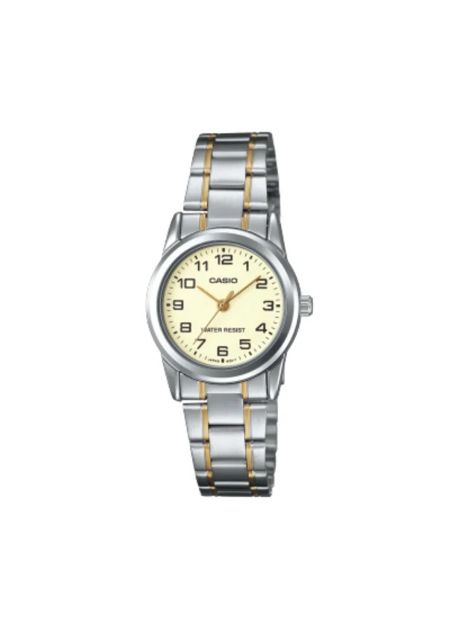 كاسيو Women's Analog Display Watch With Silver Stainless Steel Strap - LTP-V001SG-9BUDF