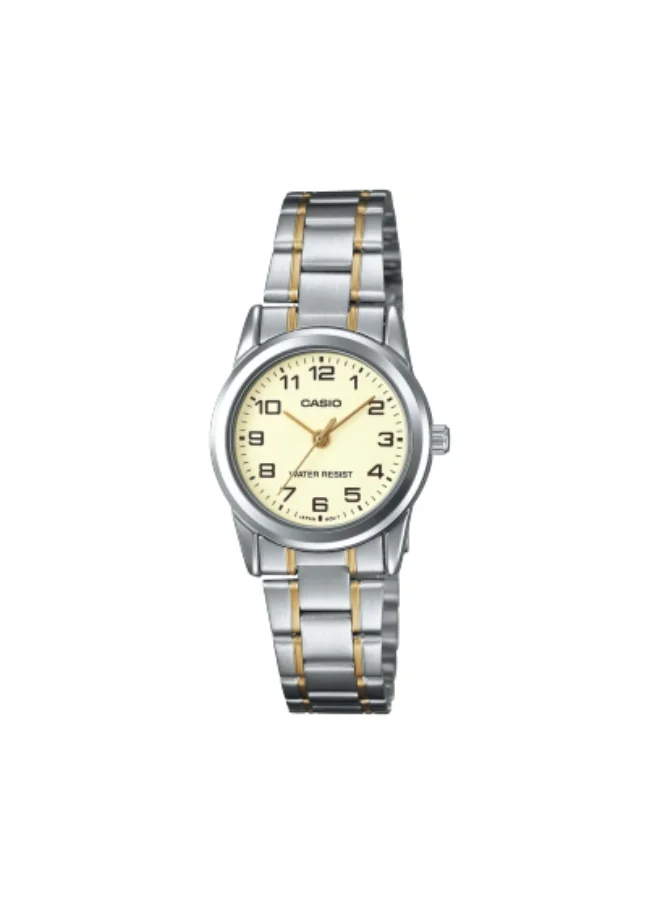 كاسيو Women's Stainless Steel Analog Watch LTP-V001SG-9BUDF - 25 mm