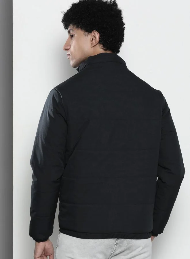 The Indian Garage Co The Indian Garage Co Men Slim Fit Solid Round Neck Long Sleeves Jacket