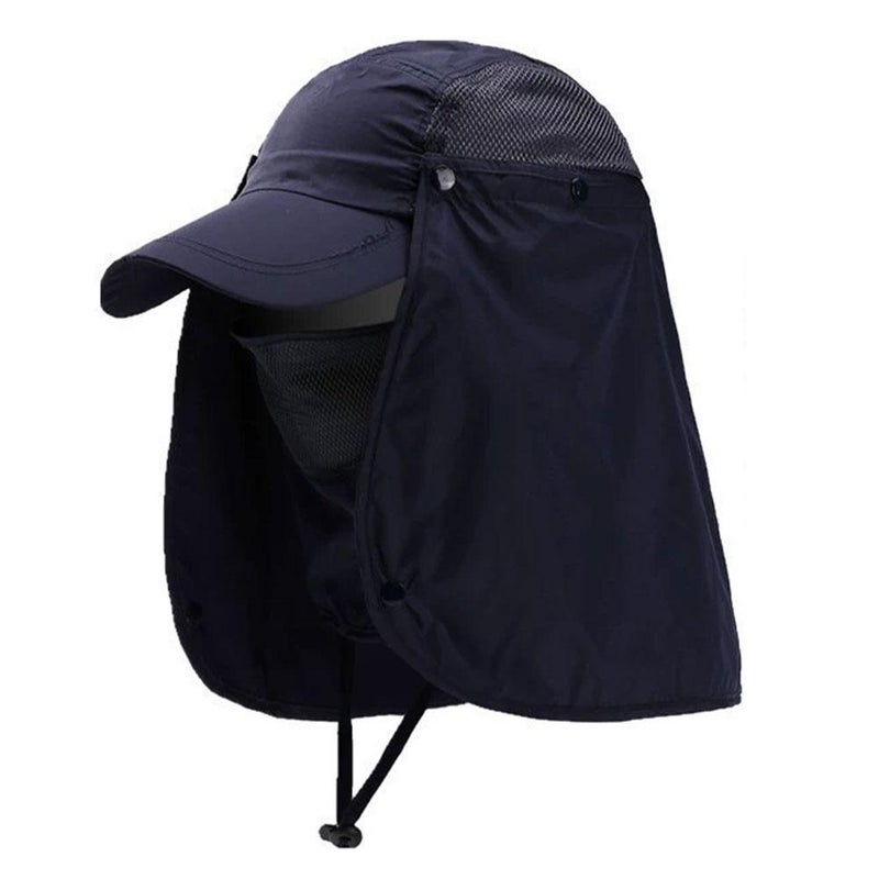 Sun hat, summer fishing hat, outdoor fishing sun protection hat, face covering and UV protection men's fisherman hat, sun hat - Image 5