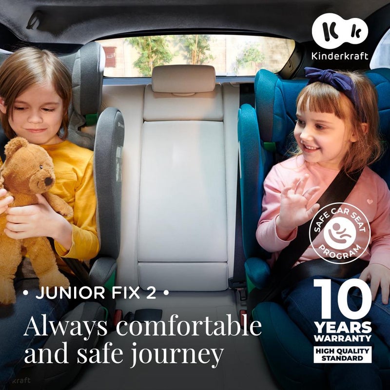 Kinderkraft - Junior Fix 2 I-Size Group 2/3 Car Seat - Cherry Pearl - Image 5