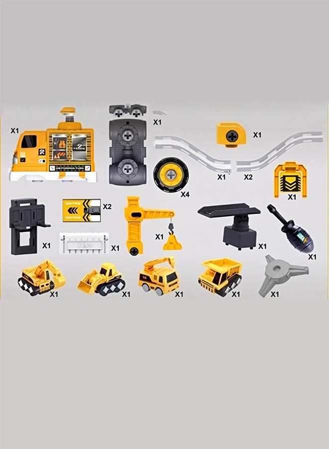إيزي سو مجموعة ألعاب موقف السيارات، لعبة سيارة 2 في 1، سيارة لعبة متحولة، نموذج سيارة متعدد الوظائف مع سيارات صغيرة، هدية رائعة للأولاد والبنات - Image 2