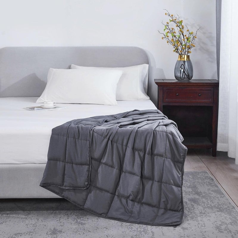 COZI Weighted Blanket for Kids (2.3KG, 92cm x 122cm, Grey) Cooling Heavy Blanket for Sleeping Perfect for 18-27KG, Soft Blanket for Toddlers with Premium Glass Beads for All-Season Summer Fall Winter - Image 2