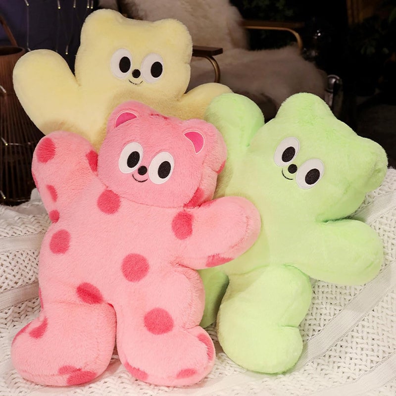 Soft Bear Pillow with Washable Cover As Decorative Cushion Or Playmates Decorative Polkas Dot Cushion - Image 3