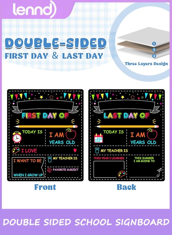 LENND Double-Sided First Day & Last Day School Board, Reusable Color Painting, Washable Chalkboard Signs for Kindergarten & Pre-K  - Image 3