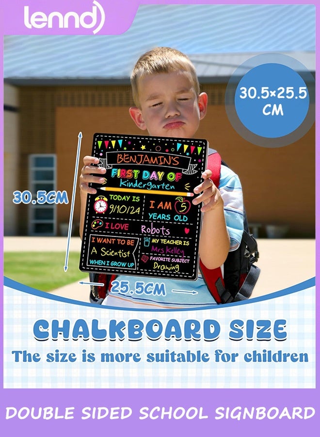 LENND Double-Sided First Day & Last Day School Board, Reusable Color Painting, Washable Chalkboard Signs for Kindergarten & Pre-K  - Image 4