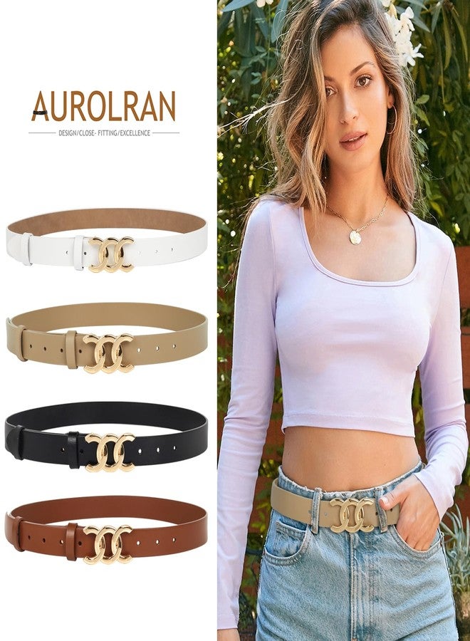 Aurolran حزام جلدي نسائي من أورولران مزود بإبزيم - مثالي للفساتين والجينز والمعاطف - Image 5