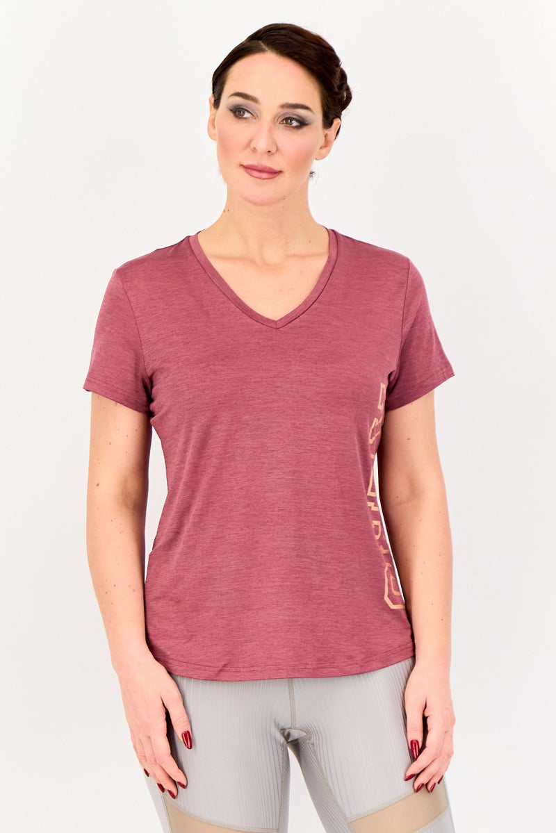 Aeropostale تي شيرت تدريب قصير الأكمام للنساء، موف - Image 1