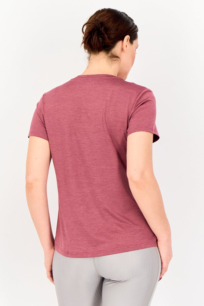 Aeropostale تي شيرت تدريب قصير الأكمام للنساء، موف - Image 3