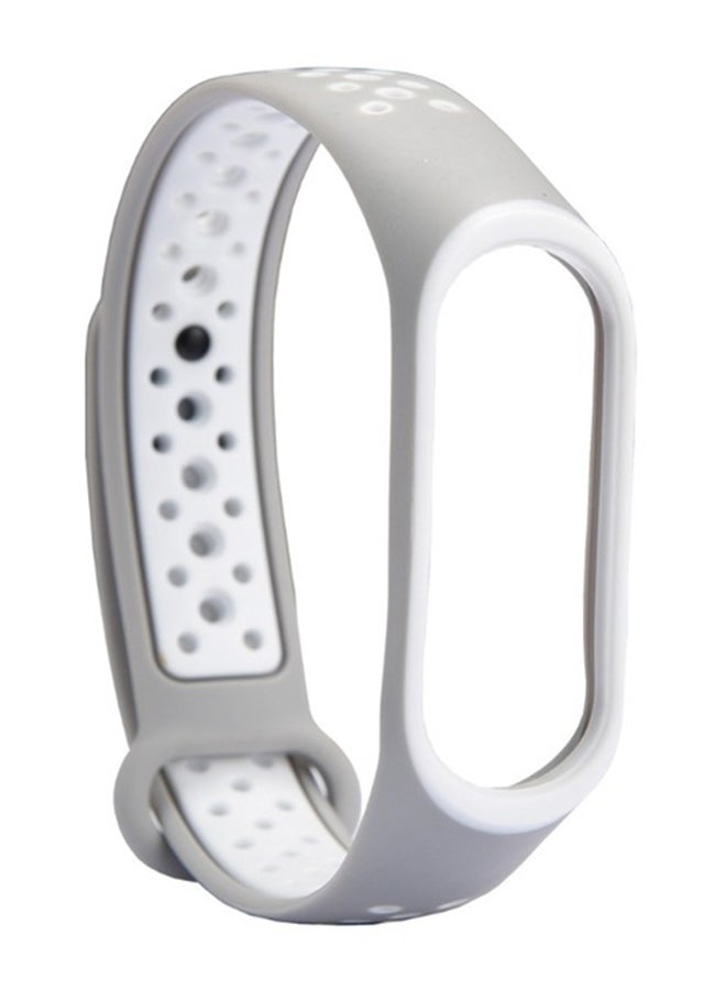 general Silicone Replacement Band For Xiaomi Mi Band 3 Grey/White - Image 1