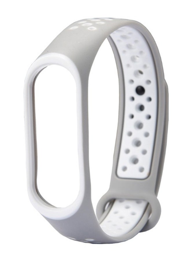 general Silicone Replacement Band For Xiaomi Mi Band 3 Grey/White - Image 2