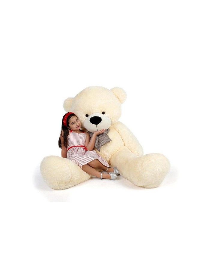 CLICK4DEAL Soft Toys Long Soft Lovable Huggable Cute Giant Life Size Figure Toy Child Safe Best For Birthday Gift Gift For Girlfriend 6 Feet Cream  - Image 4