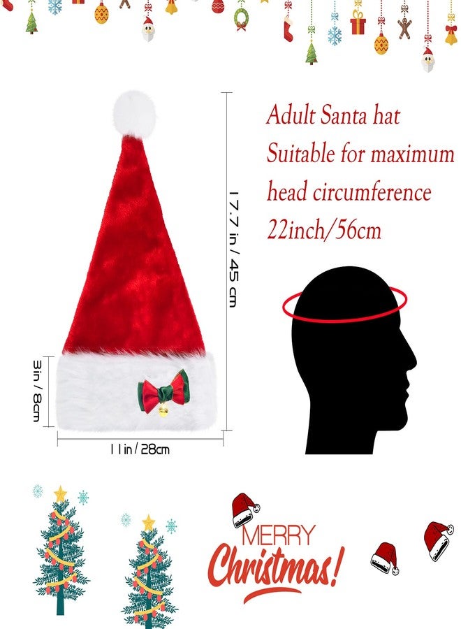 Asekonc Santa Hat Kids Red Velvet Santa Claus Hat Christmas Hat For Boys Girls Christmas Xmas New Year Party Supplies - Image 4