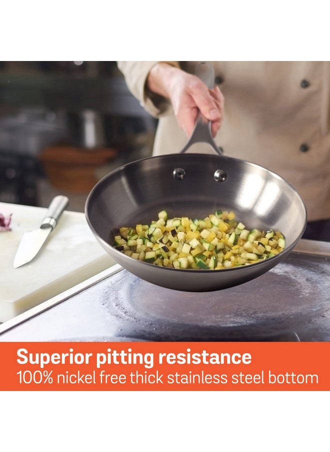 MEYER Meyer Select Nickel Free Stainless Steel Frypan | Frying Pan | Steel Frying Pan with Triply Base | Steel Fry pan | Gas and Induction Compatible, 24 cm  - Image 4