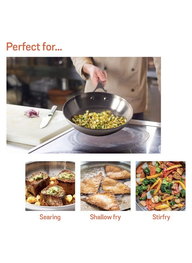 MEYER Meyer Select Nickel Free Stainless Steel Frypan | Frying Pan | Steel Frying Pan with Triply Base | Steel Fry pan | Gas and Induction Compatible, 24 cm  - Image 3