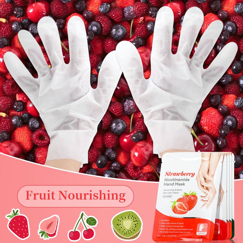 Swiffen 48 Pcs Fruits Beauty Hand Foot Mask Bulk Hydrating Hand Foot Moisturizing Gloves Aloe Mask for Spa Kit Beauty Skincare Gift Kits for Women - Image 4