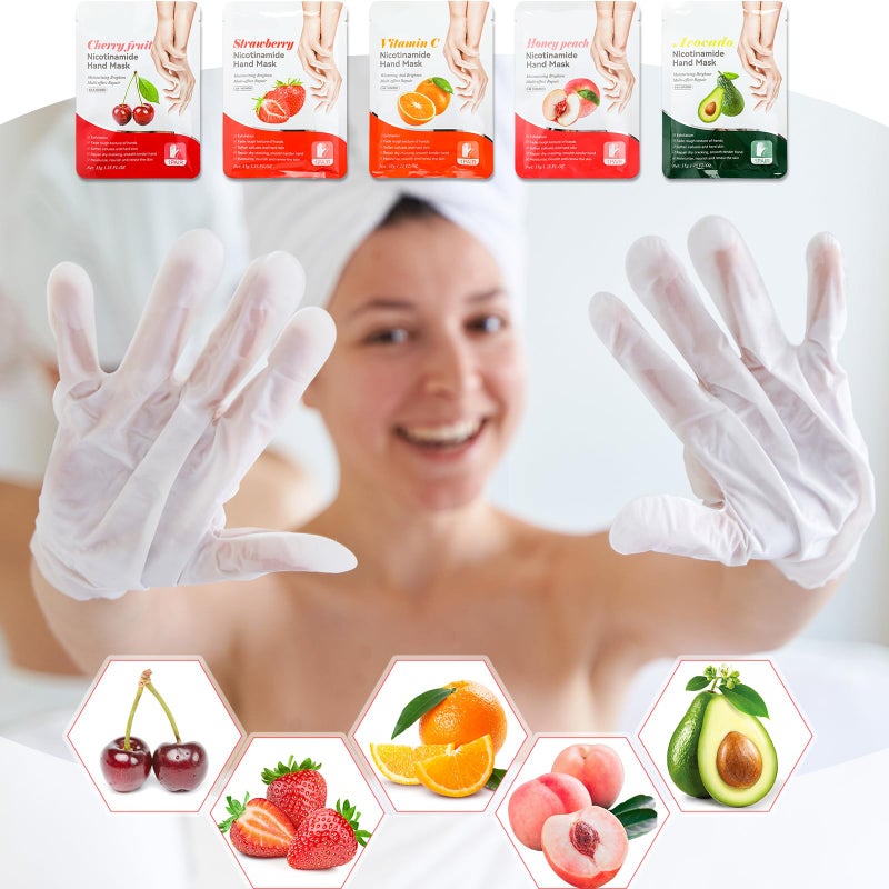 Swiffen 48 Pcs Fruits Beauty Hand Foot Mask Bulk Hydrating Hand Foot Moisturizing Gloves Aloe Mask for Spa Kit Beauty Skincare Gift Kits for Women - Image 5