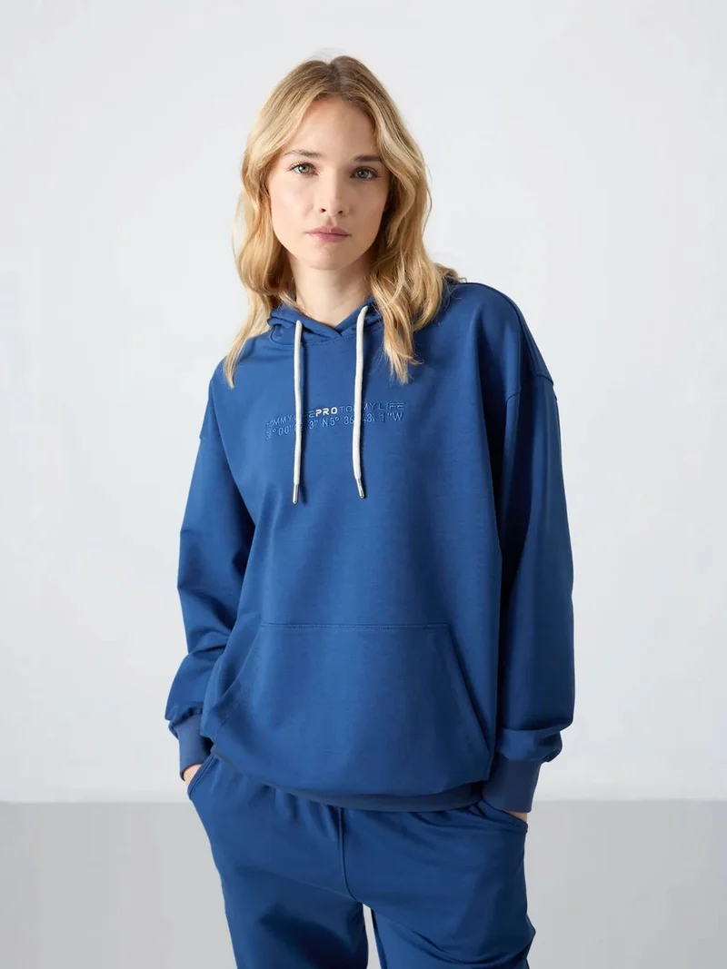 TOMMYLIFE TOMMY Oversized Hooded Sweatshirt And Pants Set