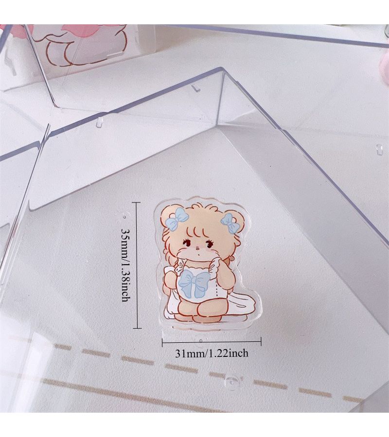 4 Acrylic Double Sided PP Clips Cat Ear Pink For Office School Home Organizing - Image 5