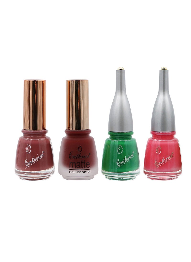 Enthrice Quick Dry Nail Polish 15ml Combo 9-31-36-54 Pack of 4 - Image 1