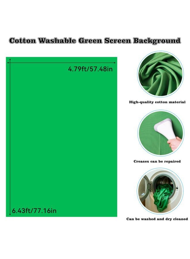MJDYTYT Green Screen Backdrop Kit with Stand - 6.5x5 Ft Portable Green Screen & Adjustable Backdrop Stand for Streaming, Photography, Gaming, Zoom (Includes 4 Clips & Carrying Case) - Image 4