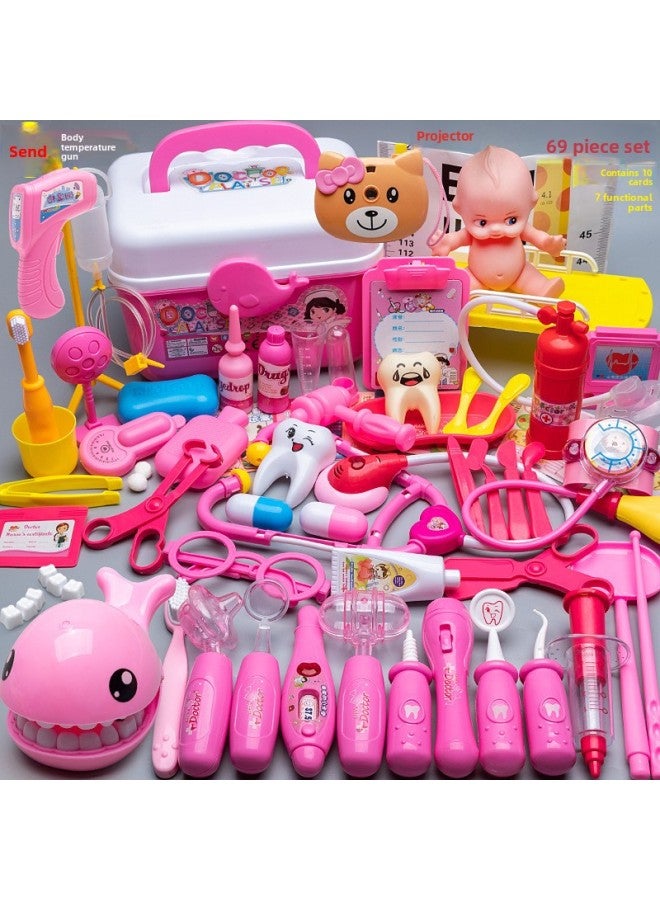 Children's Little Doctor Toy Set Girl Tools Medical Box Baby Play Injection Boy Play House Stethoscope