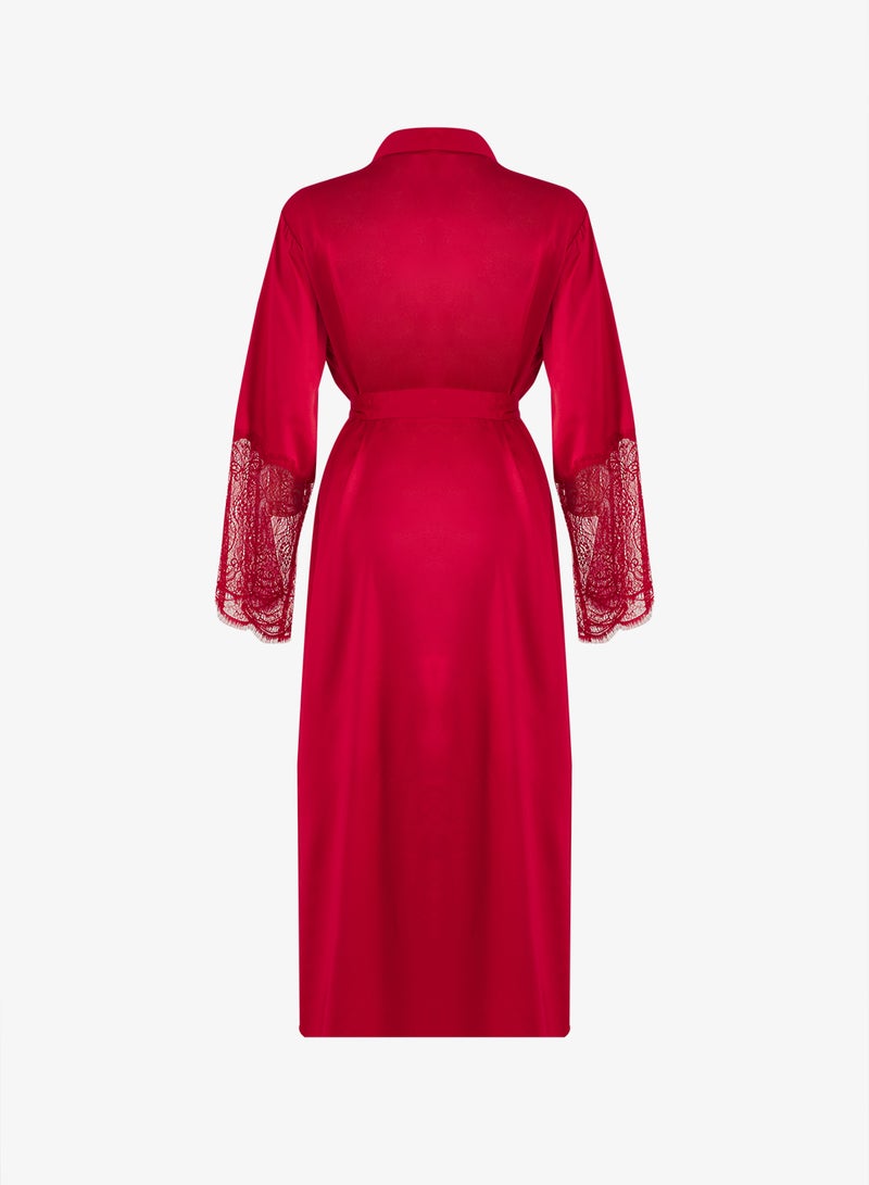 hunkemoller satin lace detailed kimono - Image 2