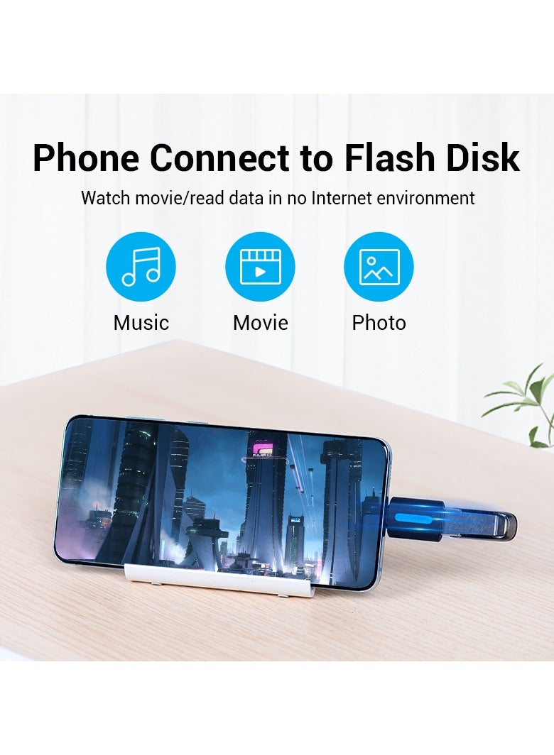 VENTION Vention USB-C Male to USB 2.0 Female OTG Adapter Black PVC Type - Image 2