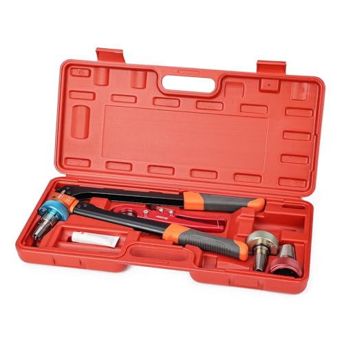 IWISS iCrimp Ratcheting Pex Expansion Tool Kit Auto Rotation PEX-a Tubing Expander, with 1/2'', 3/4'', 1'' ProPEX Expansion Heads and PEX Tubing Cutter - Image 1