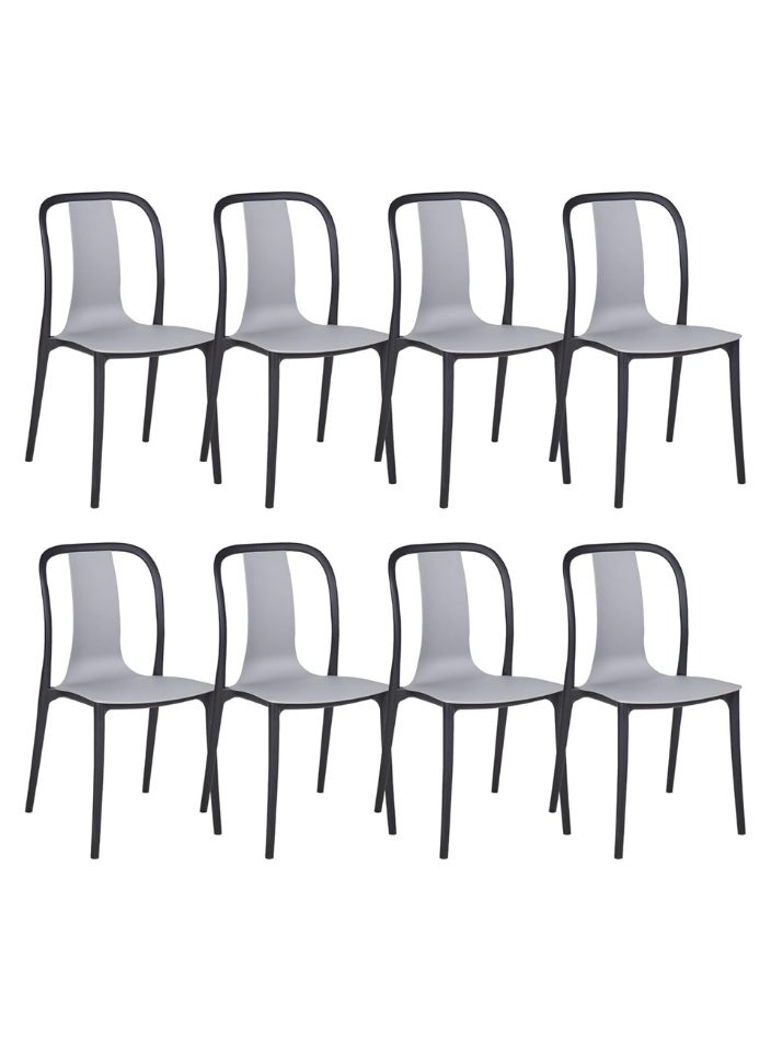 SMART HOME Modern Fiber Single Chair with Sturdy Legs - 45x45x80 cm | Durable Seat for Offices, Dining Rooms, Coffee Shops, Gardens, and Outdoor Lounges - Image 5