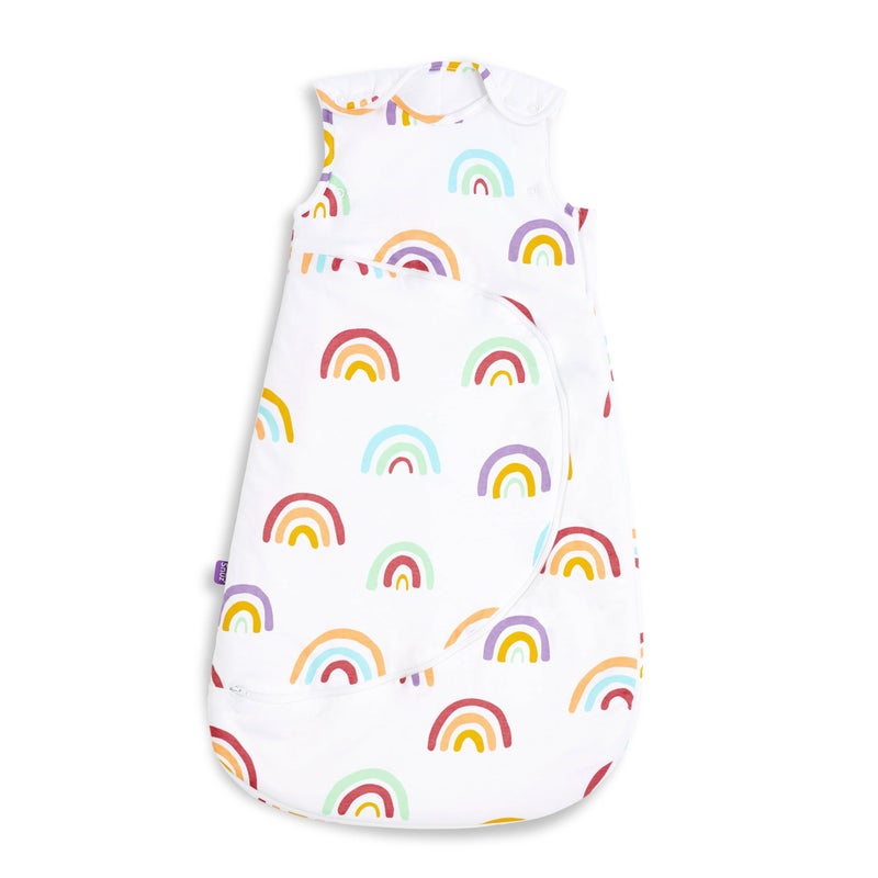 toddlekind Snuz Baby Sleeping Bag with Nappy Zip - For Easy Nappy Changes, Super Soft Cotton Sleeping Bags with Perfect Fit Poppers, Meets British Safety Standard, Rainbow, 1 Tog 0-6M - Image 1