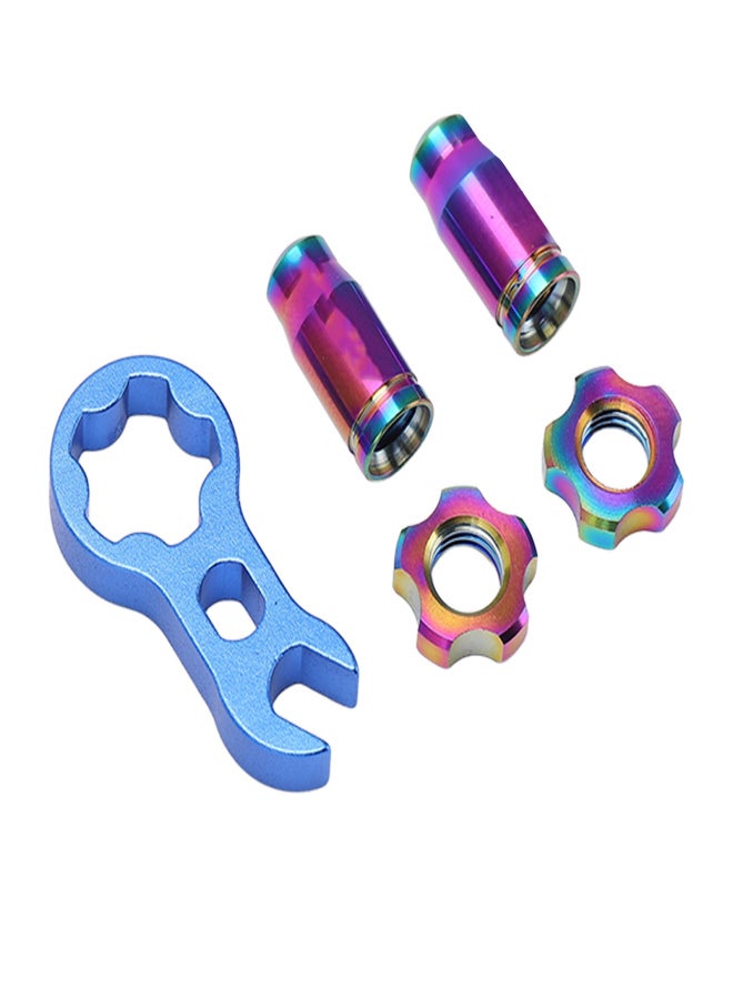 ريسك مجموعة صواميل صمامات إطارات الدراجات الهوائية من سبائك التيتانيوم، 7 قطع، صلابة عالية، ألوان متعددة - Image 2