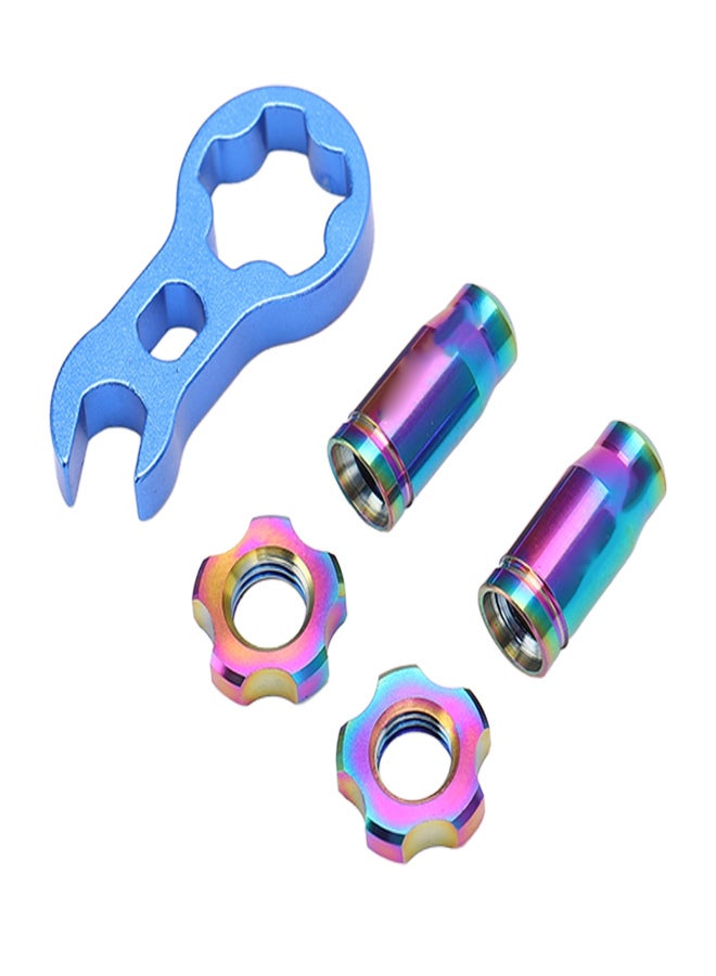 ريسك مجموعة صواميل صمامات إطارات الدراجات الهوائية من سبائك التيتانيوم، 7 قطع، صلابة عالية، ألوان متعددة - Image 5