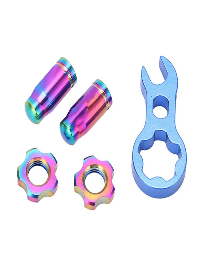 ريسك مجموعة صواميل صمامات إطارات الدراجات الهوائية من سبائك التيتانيوم، 7 قطع، صلابة عالية، ألوان متعددة - Image 4