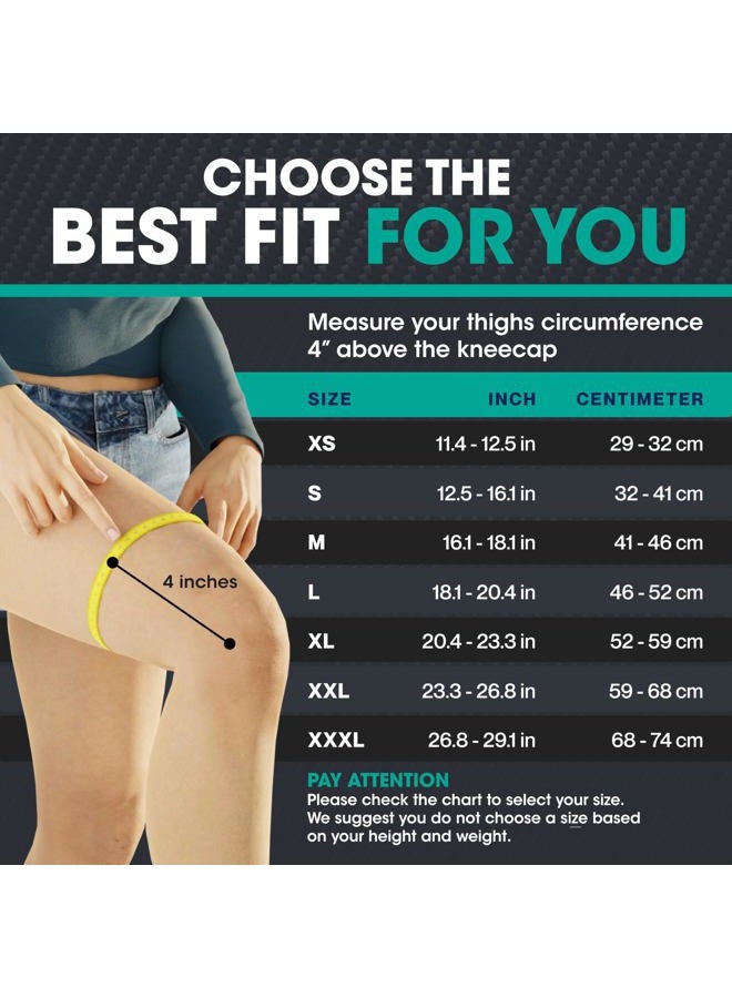 Modvel 2 Pack Knee Brace for Women & Men - Workout Knees Compression Sleeve for Knee Pain Relief Joint Support for ACL, Arthritis, Meniscus Tear Knees Brace for Sports, Rodilleras para Gym Fitness - Image 5