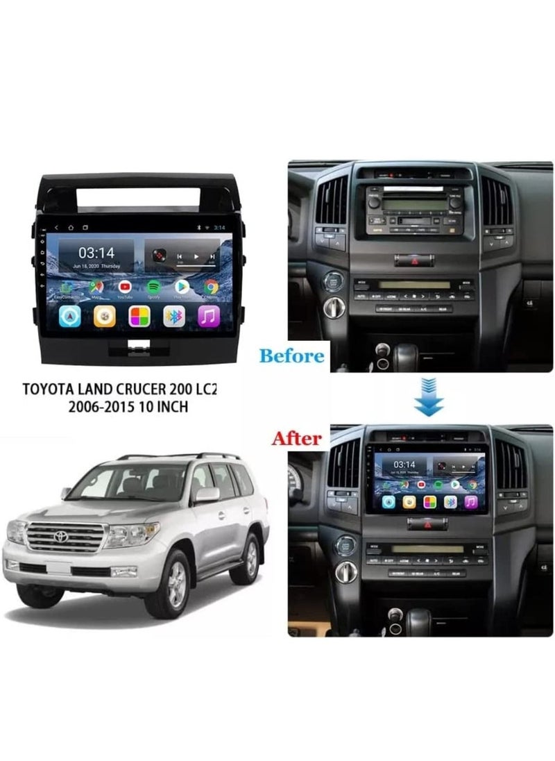 RAYMOS - Android Screen For Toyota Land Cruiser 2008 to 2015 8GB RAM 128GB memory Support Apple Carplay Android Auto Wireless QLED Touch Screen DSP HD Land Cruiser Camera included - Image 1