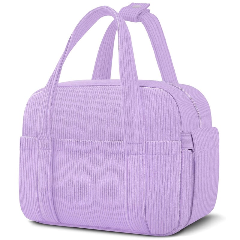 KUBYA Corduroy Lunch Box Lunch Bag for Women Men Cute Strawberry Small Insulated Reusable Work Leakproof Simple Lunch Boxes Tote Bag Adults Cooler Bag - Image 2