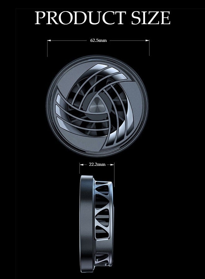 DUNISO Magnetic Semi-Conductor Cooling Chip Phone Cooling Fan with Magnetic Plates LED Display RGB Lights and Instant Cooling system, Cellphone Radiator for Mobile Gaming TikTok Live Strea - Image 4